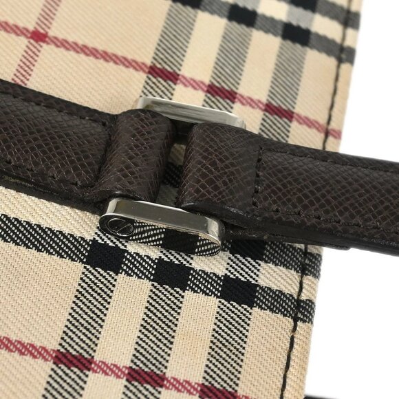 Burberry Beige Canvas Burberry Check Tote Handbag 177265 - Picture 6 of 10